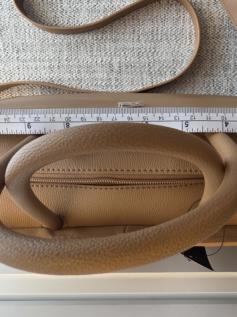 Tommy Hilfiger Tan Structured Satchel Bag - Picture 6 of 11